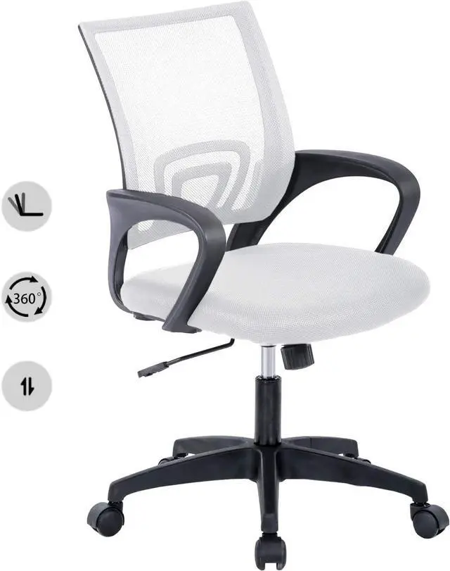 Main image of HCB Office Chair, Ergonomic Upgraded Desk Chair, Executive Swivel Computer Chair with Lumbar Support for Home, Office(White)