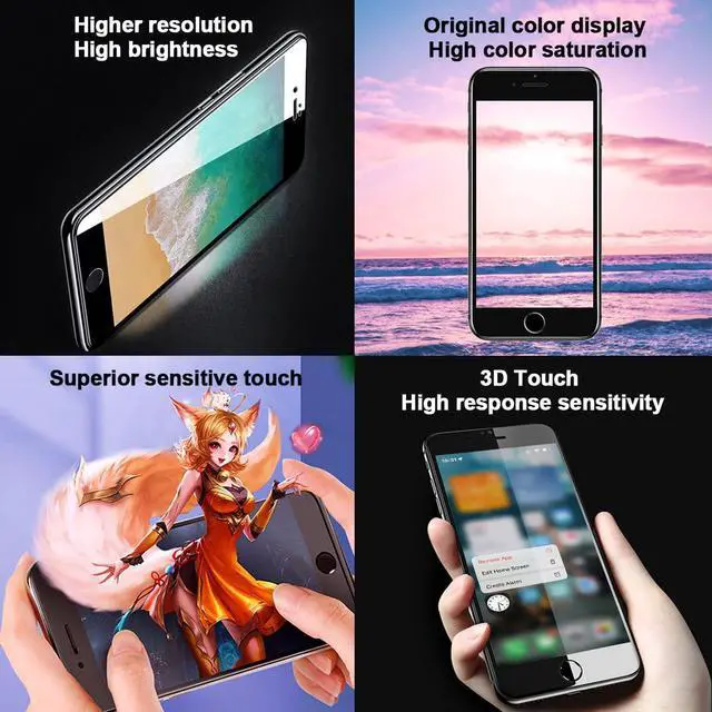 Alt view image 5 of 7 - for iPhone 6S LCD Screen Replacement Black 4.7 Inch Frame Assembly Display 3D Touch Screen Digitizer with Repair Tools Kit Tempered Glass Screen Protector for A1633, A1688, A1700 (Black)