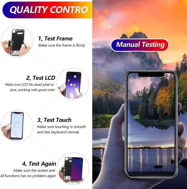 Alt view image 6 of 7 - for iPhone XR LCD Screen Replacement 6.1 inch(Model A1984, A2105, A2106, A2108) Display digitizer Assembly Touch Screen,with Frame Assembly Repair Tool