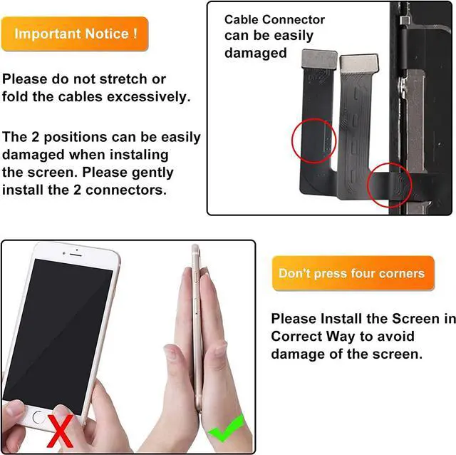 Alt view image 6 of 6 - Screen Replacement for iPhone 11 LCD Retina 6.1' FHD Display COF Touch Screen Digitizer with Repair Tool Kits, Waterproof Tape, Screen Protector(for Model A2111, A2223, A2221)