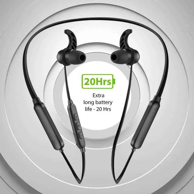 Alt view image 3 of 7 - Avantree NB16 Bluetooth Neckband Headphones Earbuds for TV PC, No Delay, 20 Hrs Playtime Wireless Earphones with Mic, Magnetic, Light & Comfortable, Compatible with iPhone Cell Phones, Workout Gym