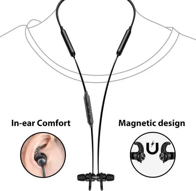 Alt view image 4 of 7 - Avantree NB16 Bluetooth Neckband Headphones Earbuds for TV PC, No Delay, 20 Hrs Playtime Wireless Earphones with Mic, Magnetic, Light & Comfortable, Compatible with iPhone Cell Phones, Workout Gym