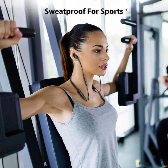 Alt view image 6 of 7 - Avantree NB16 Bluetooth Neckband Headphones Earbuds for TV PC, No Delay, 20 Hrs Playtime Wireless Earphones with Mic, Magnetic, Light & Comfortable, Compatible with iPhone Cell Phones, Workout Gym