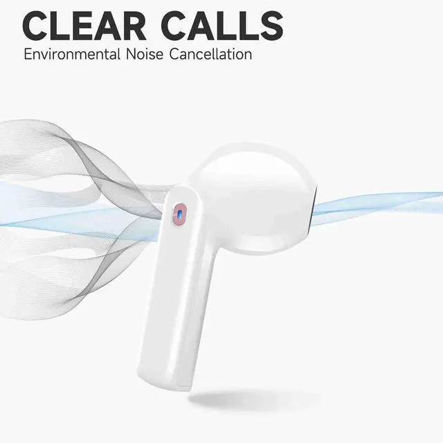 Alt view image 3 of 6 - DRQQ Wireless Earbuds Bluetooth Earbuds Wireless Headphones IPX5 Waterproof Earphones Noise Cancelling Headset Deep Bass Long Battery Bluetooth Headphones with Mic for iPhone Android