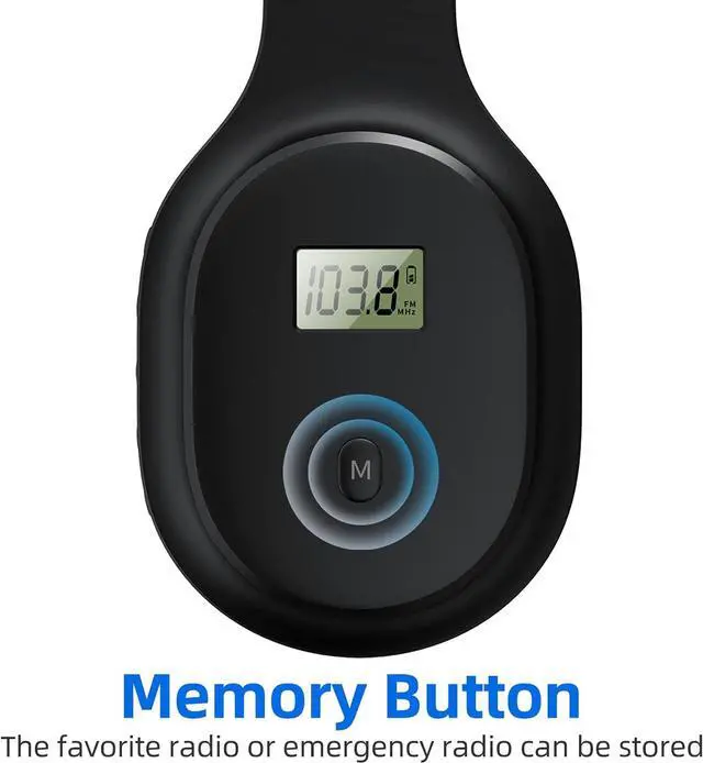Alt view image 3 of 7 - Wireless Headphones with FM Radio and Bluetooth 5.0, Rechargeable Portable Headset with Built-in Microphone, Lightweight and Comfortable Ear Muffs for Jogging, Mowing, Cycling, and More