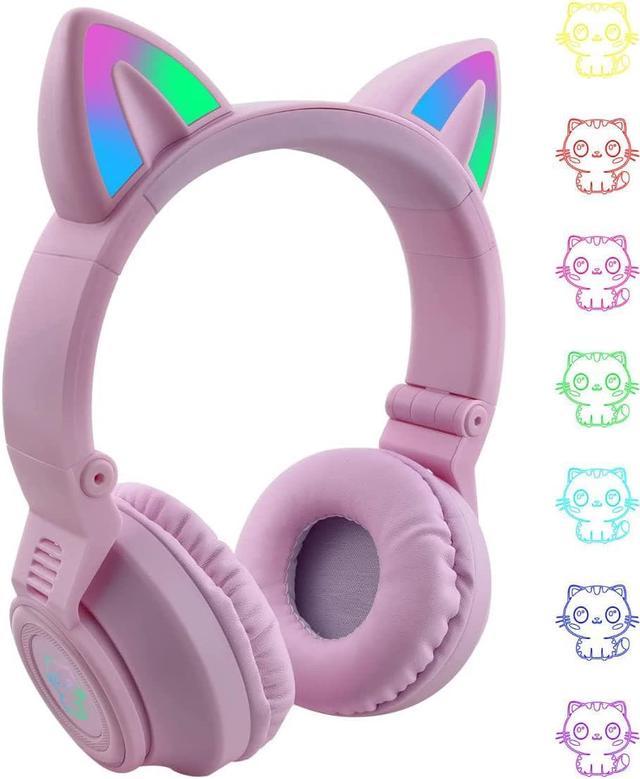 YUSONIC Cat Ear Bluetooth Headphones Toddlers Kids Wireless