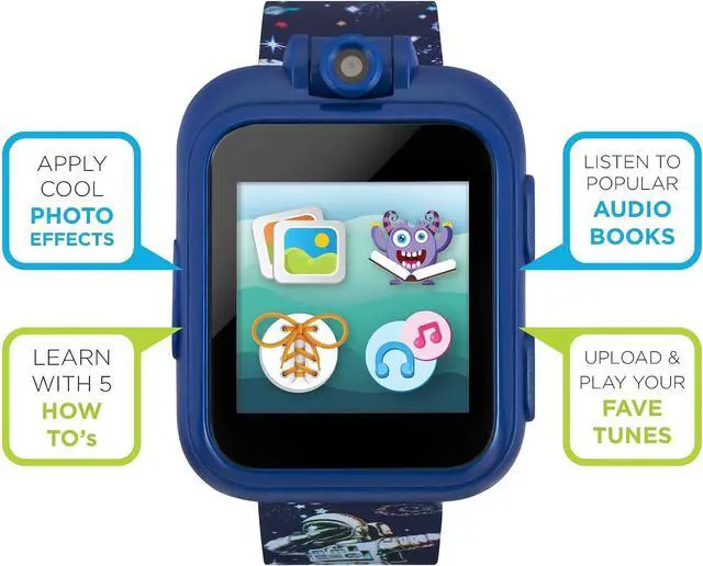 Alt view image 4 of 7 - PlayZoom 2 Kids Smartwatch & Headphones - Video Camera Selfies STEM Learning Educational Fun Games, MP3 Music Player Audio Books Touch Screen Sports Digital Watch Gift for Kids Toddlers Boys Girls