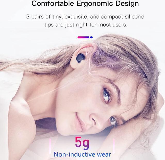 KENKUO Wireless Ear Buds for Small Ears only 3g Light Weight, Cute