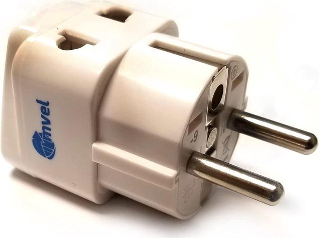 European to UK Plug Adaptor 2 Pin to 3 Pin Euro EU Schuko Travel Mains  Adapter