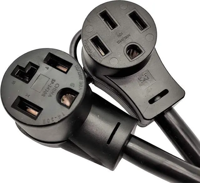 Alt view image 3 of 4 - Parkworld 60325 Dryer Splitter to EV, NEMA 14-30 Male Plug to 14-30  RV/EV 14-50 Female Receptacle, Dryer 4-Prong 30 AMP Y Adapter Cord (3FT)