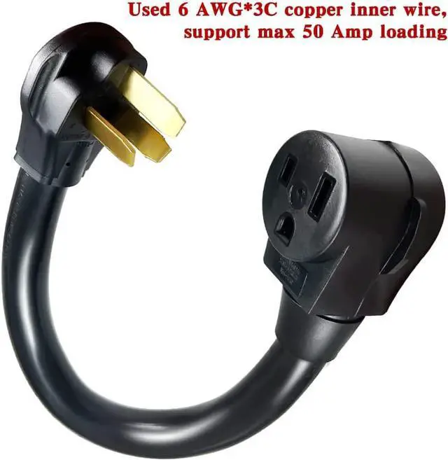 Alt view image 3 of 5 - NEMA 10-50P to Welder 6-50R Welding Adapter Cord 50A 250V6 AWG*3C