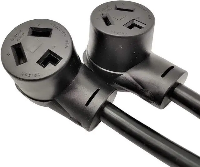 Alt view image 3 of 4 - Parkworld 886580 Dryer Splitter, 240V Splitter NEMA 10-30P Male Plug to (2) 10-30R Female Receptacle, Dryer 3-Prong 30 AMP 10-30 Y Adapter Cord (3 feet)