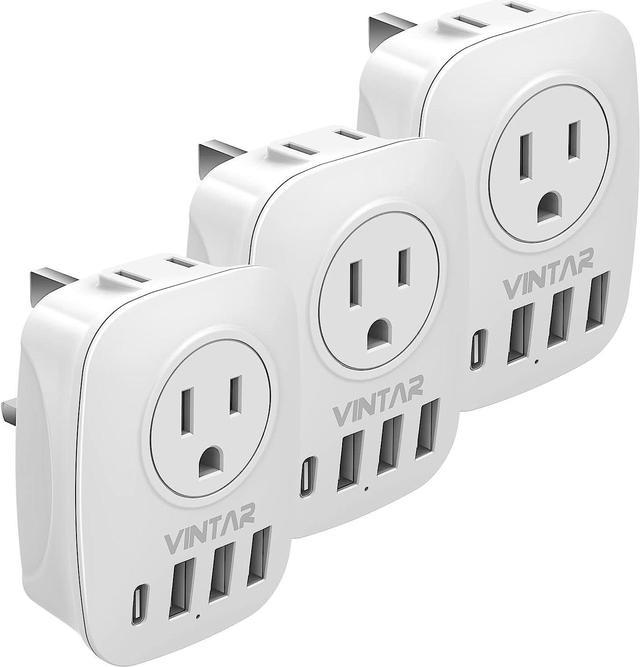 UK Travel Adapter, US To UK/Ireland/Hong Kong Plug Adapter With 2 USB And 1 Electrical  Outlet, America To Europe Irish British England Scotland