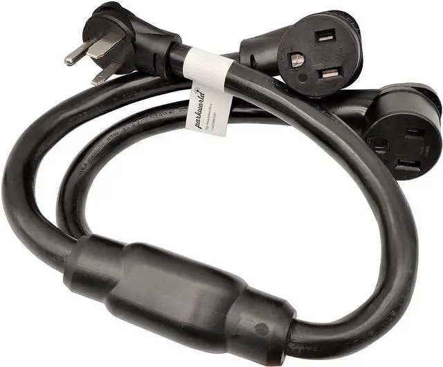 Main image of Parkworld 61513 Welder 50A Splitter, 6 Gauge 240V Splitter Industrial Male Plug NEMA 6-50P to (2) 6-50R Female Connectors, NEMA 6-50 Splitter Cord Y Adapter 3 feet, 6 AWG
