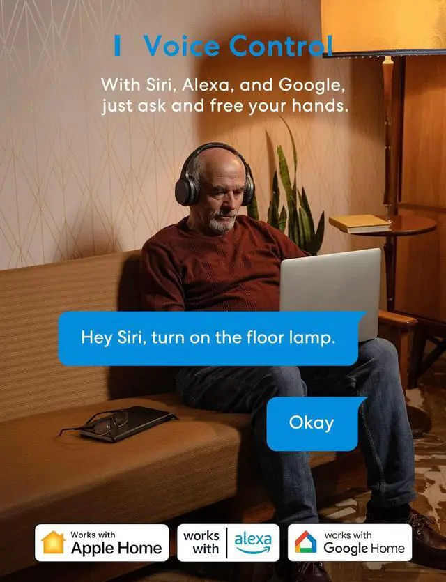 Alt view image 4 of 7 - meross Smart Power Strip WiFi Surge Protector Power Bar, Alexa Google Home & IFTTT Supported, Remote Control, 4 AC Outlet and 4 USB Port, 16A