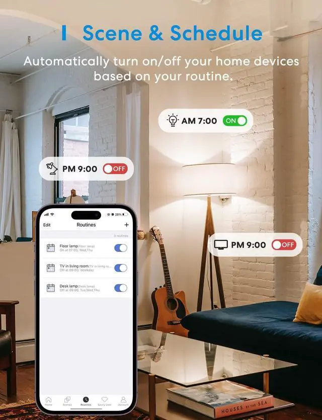 Alt view image 6 of 7 - meross Smart Power Strip WiFi Surge Protector Power Bar, Alexa Google Home & IFTTT Supported, Remote Control, 4 AC Outlet and 4 USB Port, 16A