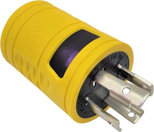 Main image of Parkworld 884913 30 AMP Generator Adapter 4-Prong Locking L14-30P Plug to 3-Prong Locking L5-30R Receptacle Output 125 Volt