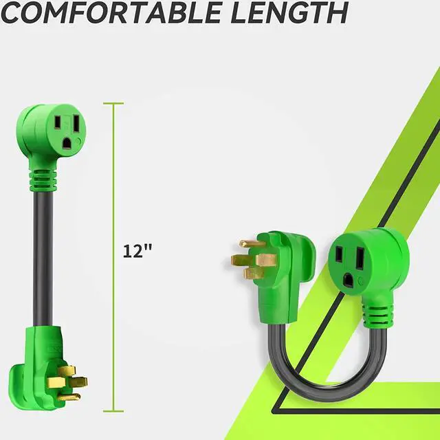 Alt view image 3 of 7 - RVMATE Welder Adapter Cord 50 Amp to 50 Amp, NEMA 14-50P to 6-50R | Electrical RV Converter, 12 Inch