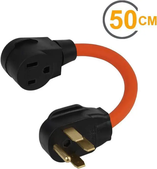 Alt view image 2 of 4 - 50CM Nema 14-50P to 6-50R Heavy Duty AWG8 STW 50 Amp Plug to 50 Amp (Welder) Socket Adapter Cable, Adapter Cord 50A Dryer 14-50P to Welder 6-50R 50A, Welding Adapter 6-50, 250V,1.5FT