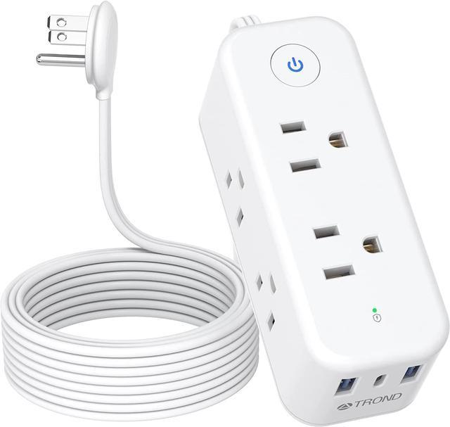  Power Strip Surge Protector - 6 Widely Outlets with 3