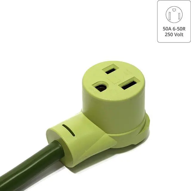 Alt view image 5 of 6 - NemaTech NEMA L14-30P To 6-50R, 12 AWG, 30AMP for Generators Welder Tesla Electric Vehicle EV Adapter Cable (1 ft)