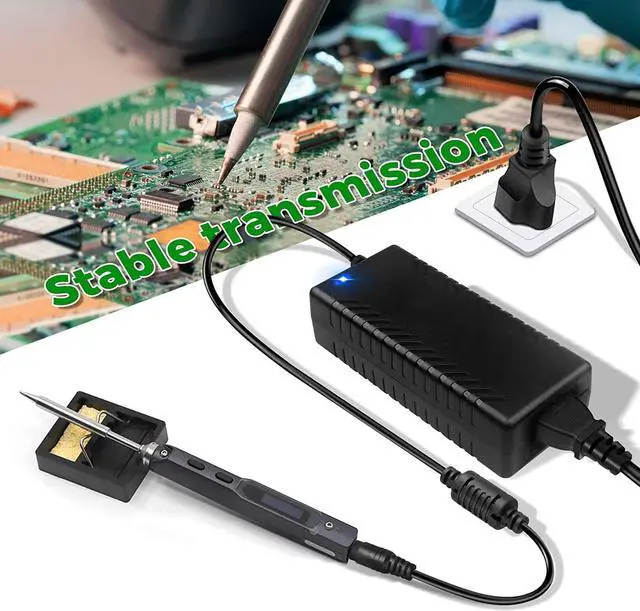 Alt view image 7 of 7 - 24V 3A 72W Power Supply Adapter AC 100-240V to DC 24 Volt 3 Amp Converter Transformer 5.5x2.5mm Plug for TS100 SH72 Mini Electric Soldering Iron/LED Strip Light/CCTV Security System/LCD Monitor
