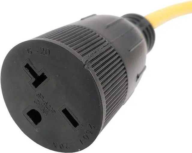 Alt view image 3 of 3 - Parkworld 60592 Adapter Cord Twist Lock L6-20P 20AMP Plug to NEMA 6-20R T-Blade (Also for 6-15R) Receptacle UL Listed 3FT