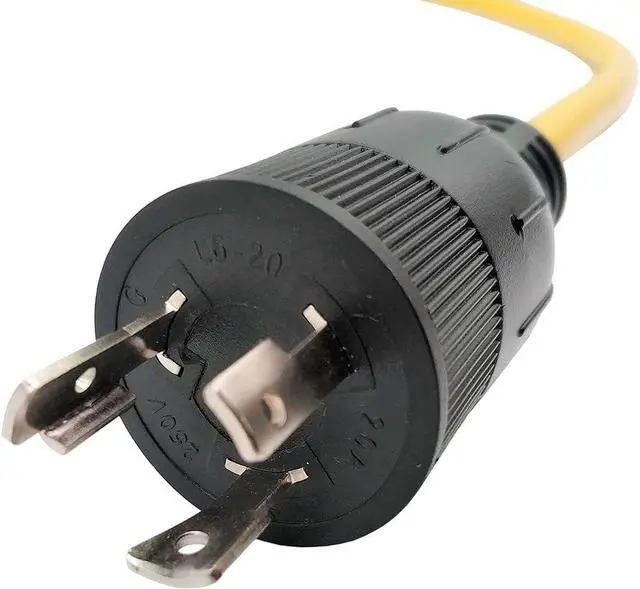 Alt view image 2 of 3 - Parkworld 60592 Adapter Cord Twist Lock L6-20P 20AMP Plug to NEMA 6-20R T-Blade (Also for 6-15R) Receptacle UL Listed 3FT