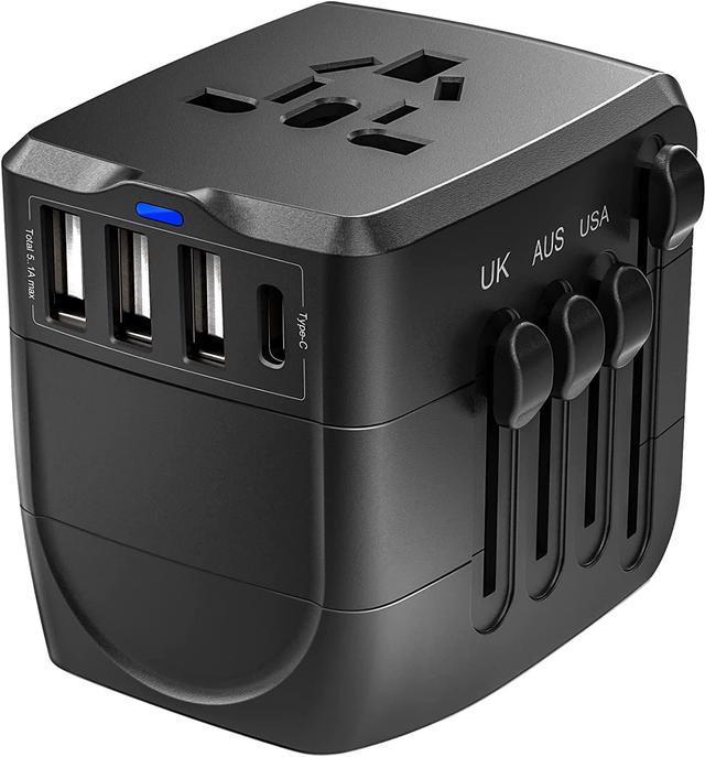 AUS/US/UK/EU Universal Travel Adapter with 4 USB Ports