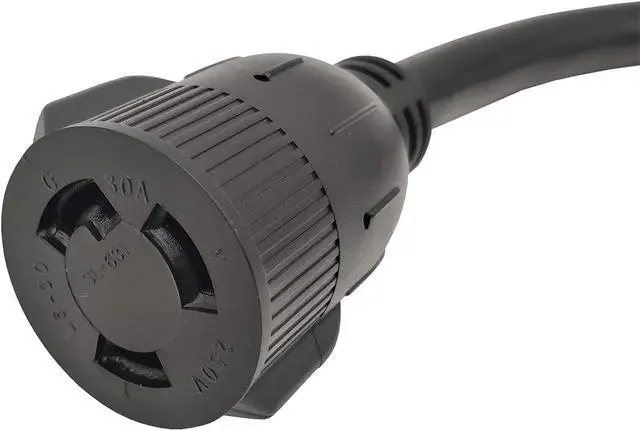 Alt view image 3 of 3 - Parkworld 885439 Adapter Cord Dryer 3-Prong Male NEMA 10-30P to L6-30R Locking Female, 30A, 250V, 1.5FT (1.5 Feet)