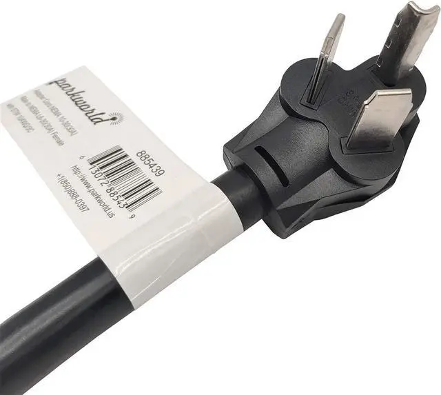 Alt view image 2 of 3 - Parkworld 885439 Adapter Cord Dryer 3-Prong Male NEMA 10-30P to L6-30R Locking Female, 30A, 250V, 1.5FT (1.5 Feet)