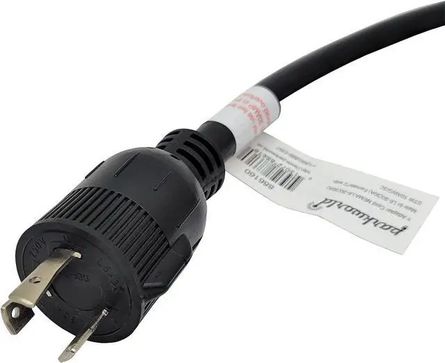 Alt view image 2 of 3 - Parkworld 886160 Splitter for PDU, 30 AMP Y Adapter Cord 3-Prong Twist Lock L6-30 Male Plug to (2) L6-30 Female Dual Receptacle, 10 Gauge