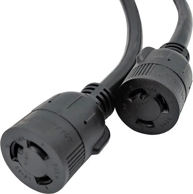 Alt view image 3 of 3 - Parkworld 886160 Splitter for PDU, 30 AMP Y Adapter Cord 3-Prong Twist Lock L6-30 Male Plug to (2) L6-30 Female Dual Receptacle, 10 Gauge
