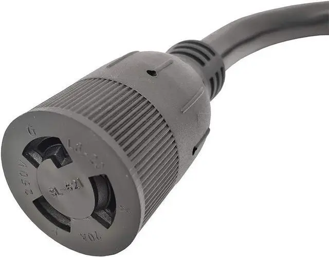 Alt view image 3 of 4 - Parkworld 885149 Adapter Cord 30 AMP Twist Lock L6-30 Plug Male to Locking 20 Amp L6-20 Receptacle Female