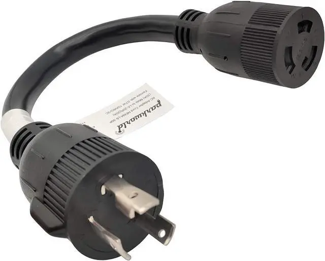 Alt view image 4 of 4 - Parkworld 885149 Adapter Cord 30 AMP Twist Lock L6-30 Plug Male to Locking 20 Amp L6-20 Receptacle Female