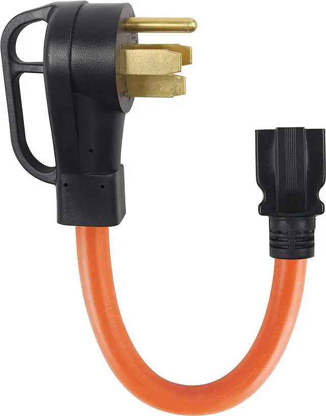 Main image of HENGYI NEMA 14-50P to 6-20R Welder Adapter Cord, Heavy Duty STW 10AWG, 4- Prong 250V to 20A 6-20 Adapter, 14-50 to 6-20R EV Dryer Adapter,250V,50AMP to 20AMP,1.5FT