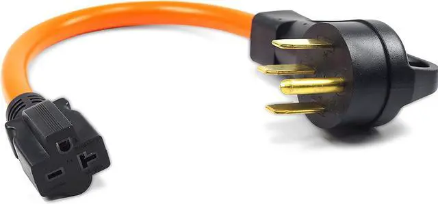Alt view image 2 of 7 - HENGYI NEMA 14-50P to 6-20R Welder Adapter Cord, Heavy Duty STW 10AWG, 4- Prong 250V to 20A 6-20 Adapter, 14-50 to 6-20R EV Dryer Adapter,250V,50AMP to 20AMP,1.5FT
