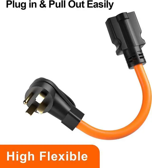 Alt view image 3 of 7 - HENGYI NEMA 14-50P to 6-20R Welder Adapter Cord, Heavy Duty STW 10AWG, 4- Prong 250V to 20A 6-20 Adapter, 14-50 to 6-20R EV Dryer Adapter,250V,50AMP to 20AMP,1.5FT