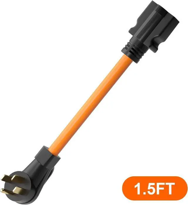 Alt view image 5 of 7 - HENGYI NEMA 14-50P to 6-20R Welder Adapter Cord, Heavy Duty STW 10AWG, 4- Prong 250V to 20A 6-20 Adapter, 14-50 to 6-20R EV Dryer Adapter,250V,50AMP to 20AMP,1.5FT