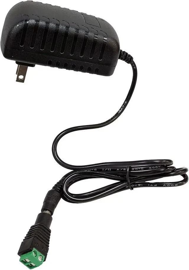 Alt view image 5 of 7 - 12 Volt 2A Power Adapter Supply AC 100-240V to DC 12 V Power Supply Transformer Charger Wall Plug for DC12V Light Security CCTV Camera Black 8x5x3.3 cm