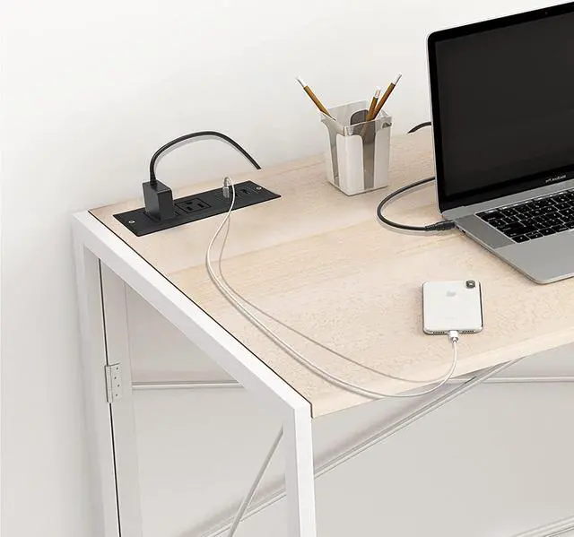 Alt view image 7 of 7 - 20W Recessed Power Strip USB C Fast Charge Desk Power Outlet Type C Flush Mounted Extension Power Plug for Conference Countertop Desktop Drawer Sofa ETL Listed (Black)