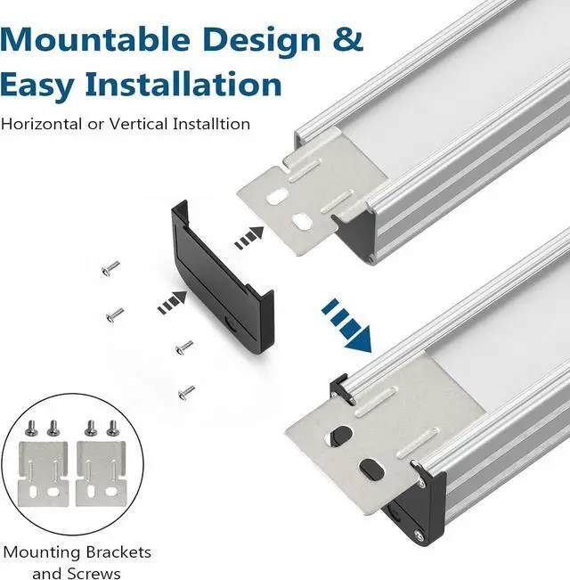 Alt view image 4 of 7 - Metal 16 Outlet Power Strip, Extra Long Power Strip With10ft Cord, BTU Heavy Duty Power Strip Wall Mount, Garage Power Strip with Switch for Work Shop, Workbench Industrial Commercial Use (Silver)
