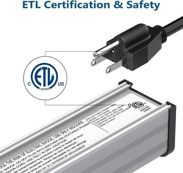 Alt view image 3 of 7 - Metal 16 Outlet Power Strip, Extra Long Power Strip With10ft Cord, BTU Heavy Duty Power Strip Wall Mount, Garage Power Strip with Switch for Work Shop, Workbench Industrial Commercial Use (Silver)