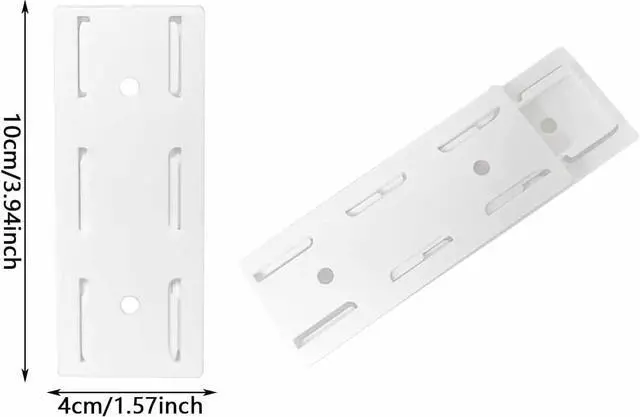Alt view image 2 of 7 - 12 Pack Adhesive Punch Free Socket Holder, Self-Adhesive Desktop Socket Fixer, Power Strip Holder Fixator, Wall Mount Cable Management (White)