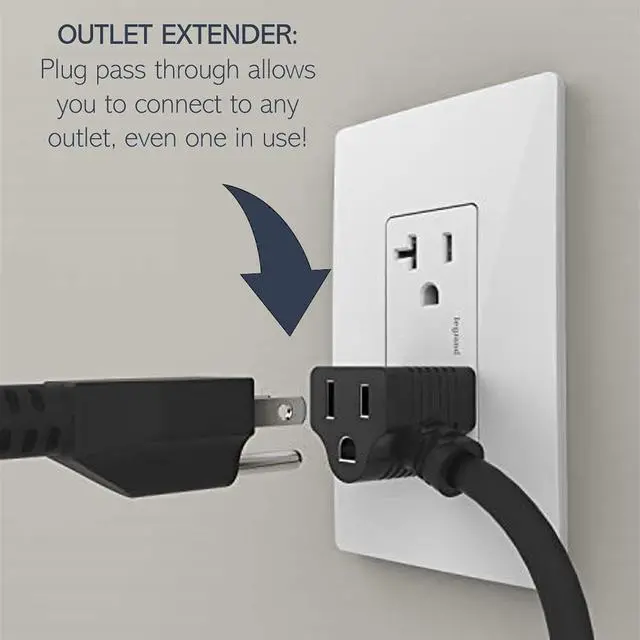 Alt view image 7 of 7 - Legrand RDSZCBK radiant Furniture Power Center with USB and Switch, Recessed Power Strip, 2 Outlets, Type A/C USB, 6 Foot Cord, Black