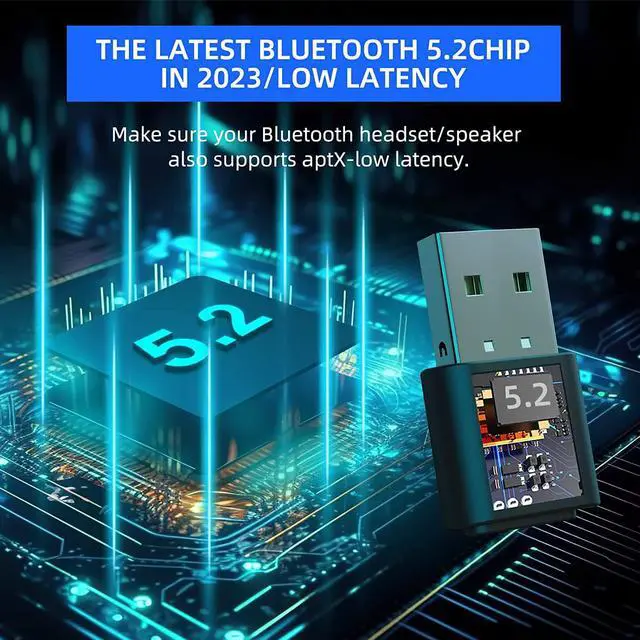 Alt view image 5 of 7 - Smof USB Bluetooth Audio Adapter for PS5, PS4,Switch,Mac. Compatible Bone Conduction Headsets Wireless Audio Dongle with aptX Low Latency Support, USB Bluetooth 5.2 Adapter