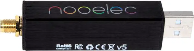 Alt view image 4 of 6 - Nooelec RTL-SDR v5 SDR - NESDR Smart HF/VHF/UHF (100kHz-1.75GHz) Software Defined Radio. Premium RTLSDR w/ 0.5PPM TCXO, SMA Input & Aluminum Enclosure. RTL2832U & R820T2 (R860)-Based Radio