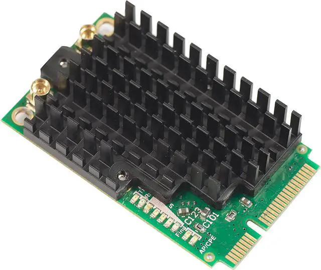 Main image of Mikrotik R11e-5HnD, High power 802.11a/n dual chain wireless card miniPCI-e, 500mW, 2x MMCX, 5w.