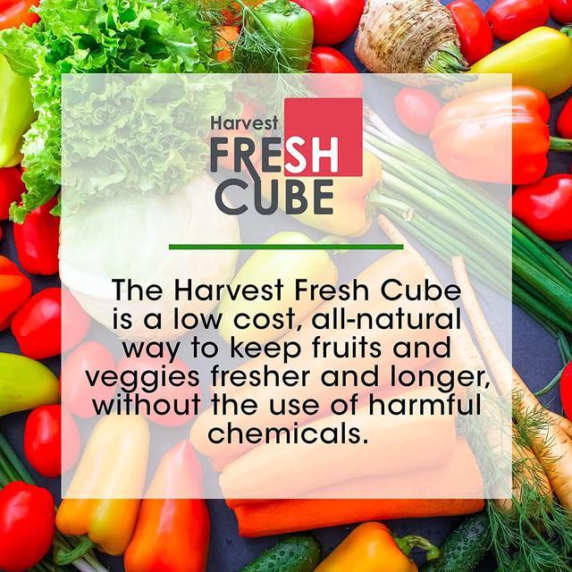 Harvest Fresh Cube Produce Saver Extend produce shelf life up to 500%  Simply unwrap and forget! (Pack of 2 (180 Day Supply)) 