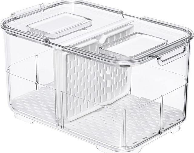 blitzlabs Refrigerator Organizer Bins Produce Saver, Stackable Freezer Bins  Fresh Keeper Food Storage Containers for Fridge Freezer Cabinet Kitchen  Organization -5700ML 